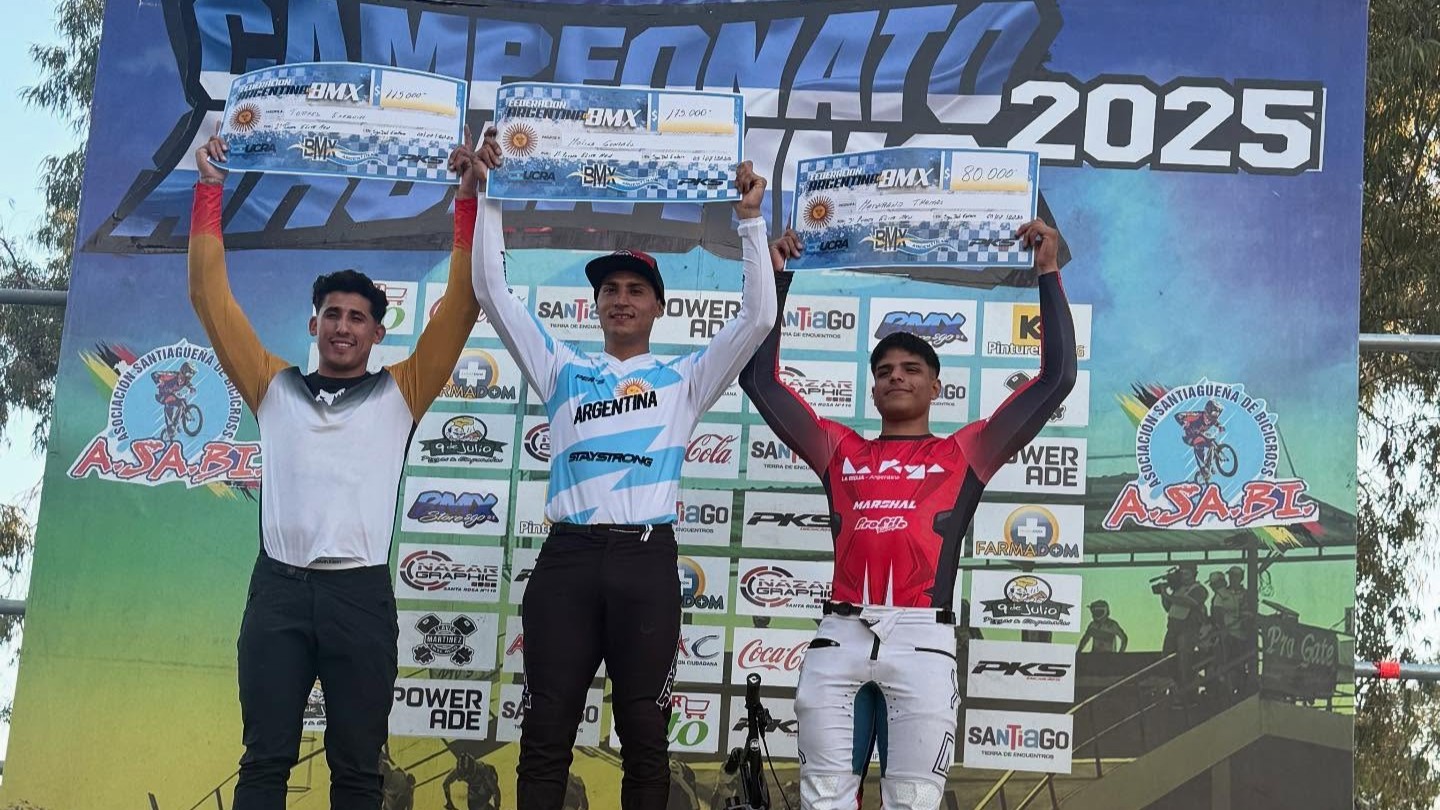 Molina brilló en Santiago y los sanjuaninos dijeron presente en el Argentino de BMX