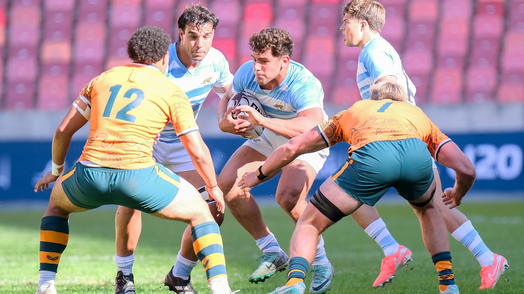 Orgullo sanjuanino: Manuel Cuneo Camargo anotó un try en la ajustada caída de Los Pumitas