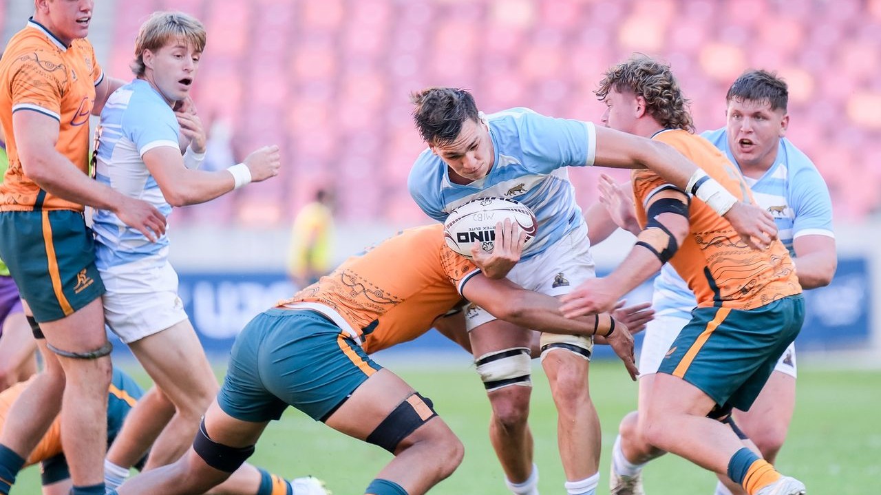 Orgullo sanjuanino: Manuel Cuneo Camargo anotó un try en la ajustada caída de Los Pumitas