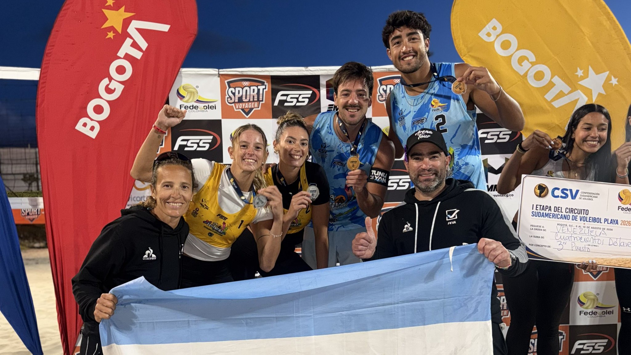 ¡Arranque dorado y plateado! Doble podio argentino en el Beach Volley sudamericano