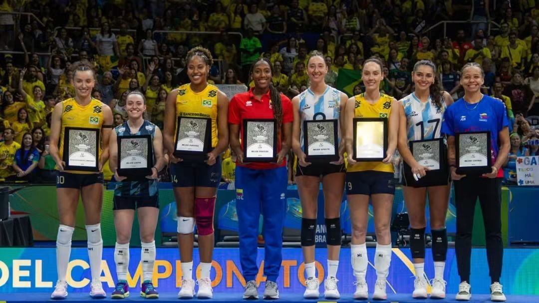 Candelaria Herrera en el equipo ideal del Sudamericano de Vóley