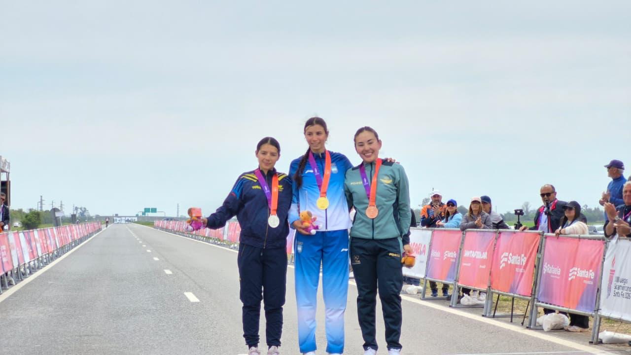 ¡Dorada y de local! Julieta Benedetti voló en Rafaela y se quedó con la prueba de ruta en los Odesur